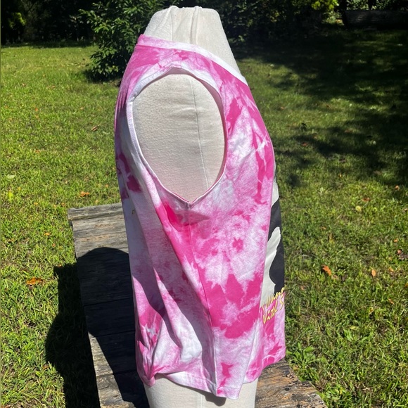 WHITNEY HOUSTON NWT RETRO TIE DIE TANK SHIRT TOP MEDIUM WOMENS - Picture 3 of 6